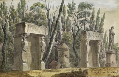 Park van Veletri door Hubert Robert